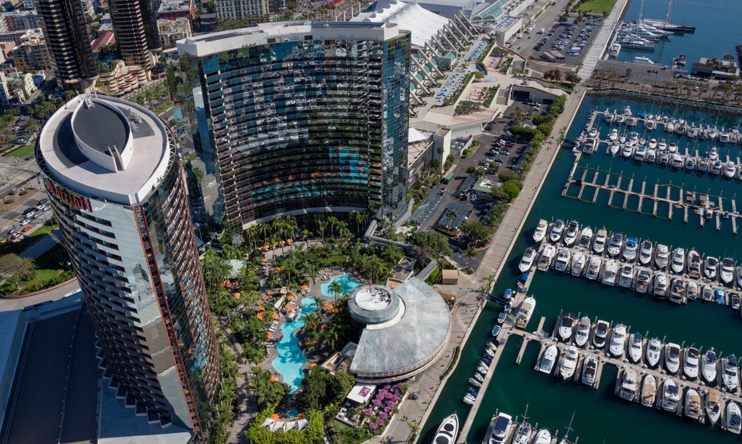 Helicopter photo of Mariott hotel